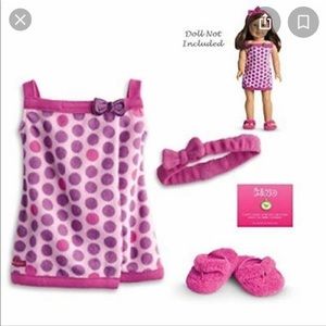 American girl doll bath wrap set